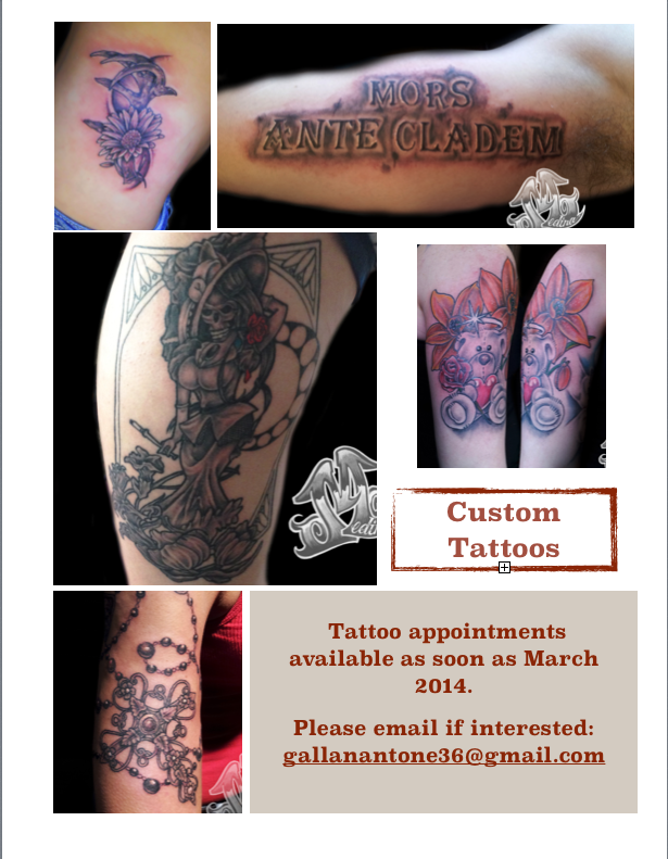 Tattoo Appointments Available