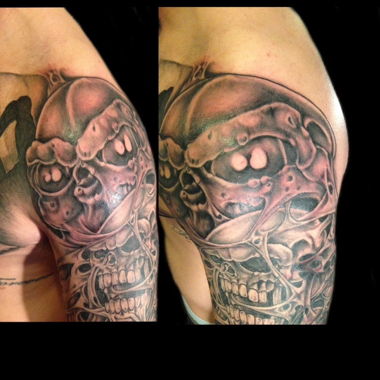 Skull Tattoo by Michael Medina