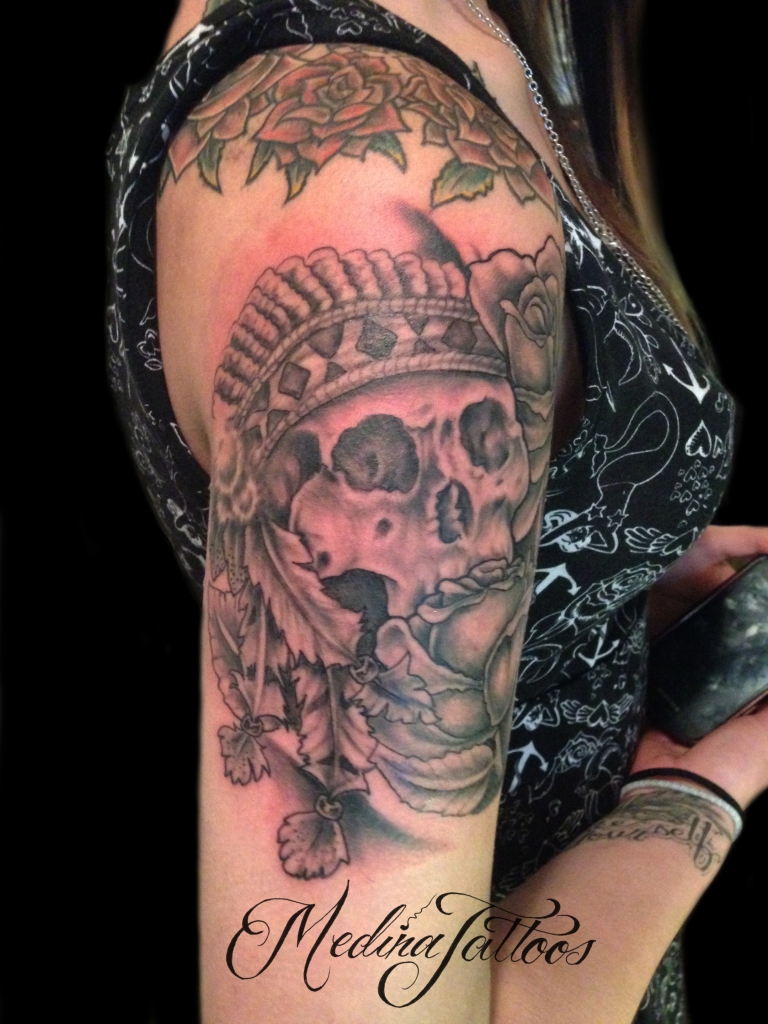 Native American Tattoo by Michael Medina